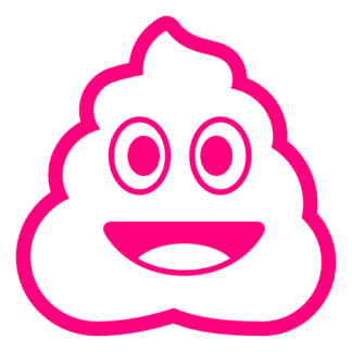 Pile Of Poo Emoji Decal (Hot Pink)